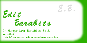 edit barabits business card